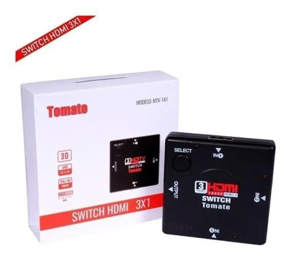 Switch 3X1 Tomate - Planet Multmidia
