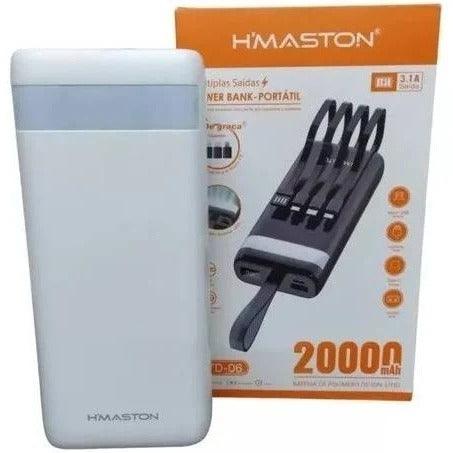 BATERIA PORTATIL POWER BANK 20MIL MAH H´MASTON - Planet Multmidia